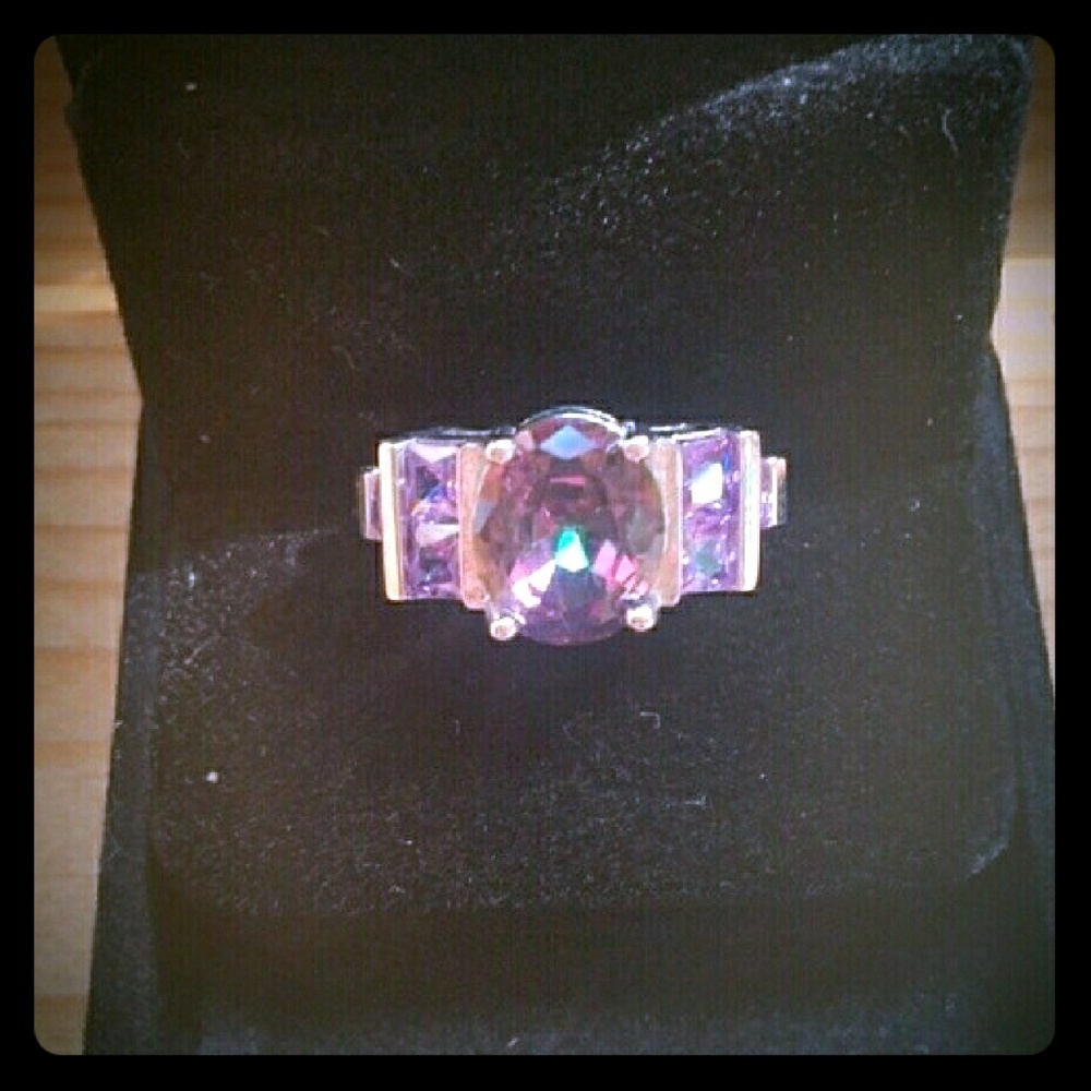 Mystic Topaz and Amethyst Ring